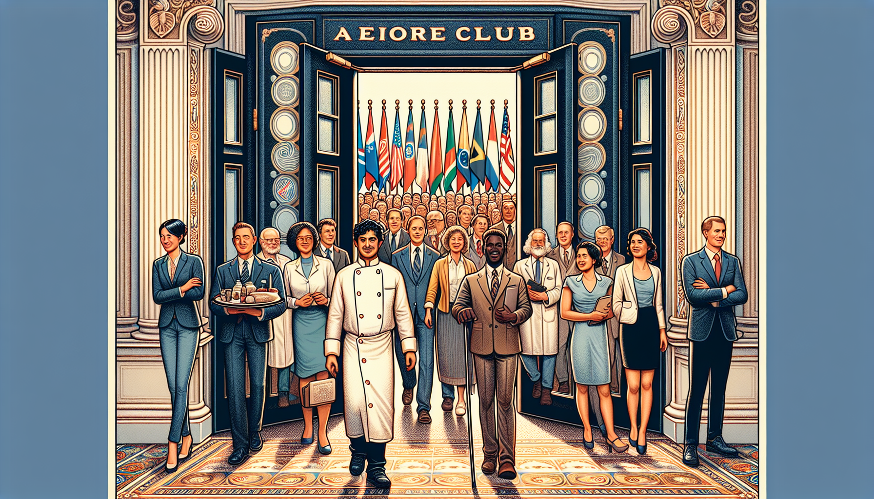 Illustration of a diverse group of professionals joining the Capital Club