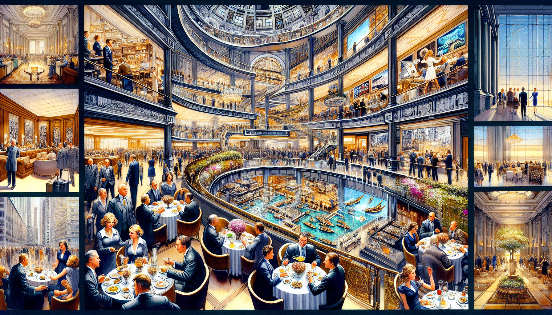 Artistic representation of the unique environment inside the Capital Club